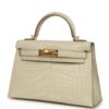 H-K-260115-7-WH-03 Hermès Kelly Sellier 20 Beton Matte Alligator Gold Hardware