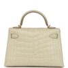 H-K-260115-7-WH-05 Hermès Kelly Sellier 20 Beton Matte Alligator Gold Hardware