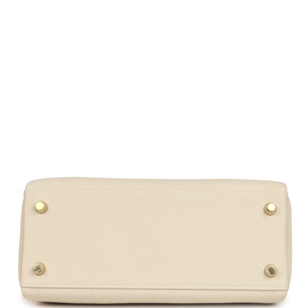 H-K-260401-3-06 Hermès Kelly Retourne 25 Craie Togo Gold Hardware