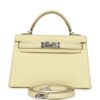 H-K-260406-2-01 Hermès Kelly Sellier 20 Jaune Milton Epsom Palladium Hardware