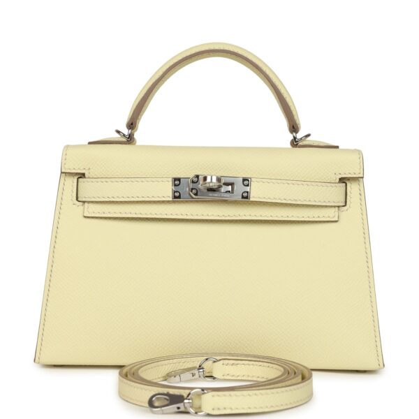 H-K-260406-2-01 Hermès Kelly Sellier 20 Jaune Milton Epsom Palladium Hardware