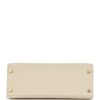 Hermès Kelly Sellier 28 Craie and Gris Mouette Epsom Permabrass Hardware