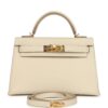 Hermès Kelly Sellier 20 Craie Epsom Gold Hardware