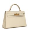 Hermès Kelly Sellier 20 Craie Epsom Gold Hardware