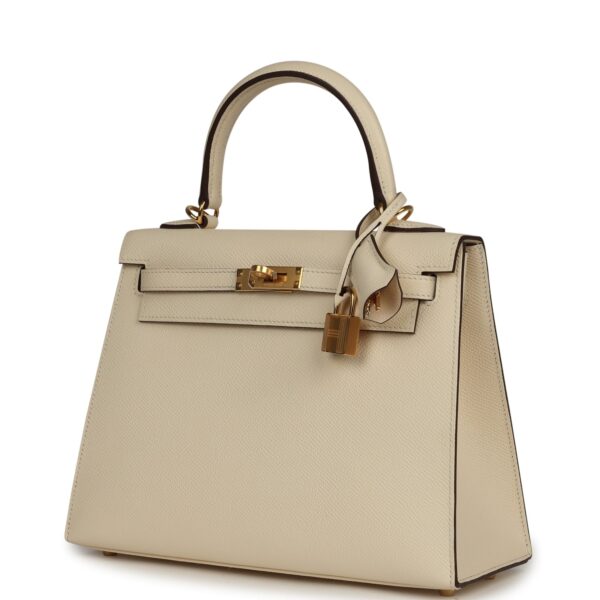 H-K-260630-8-03 Hermès Kelly Sellier 25 Nata Epsom Gold Hardware