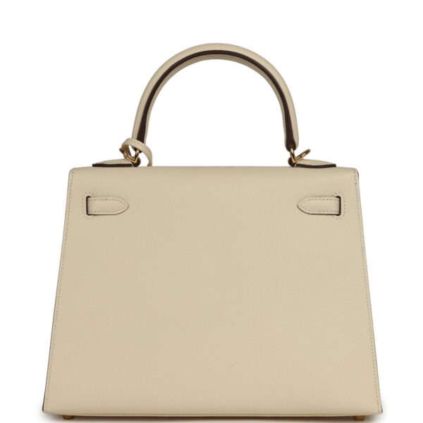 H-K-260630-8-05 Hermès Kelly Sellier 25 Nata Epsom Gold Hardware