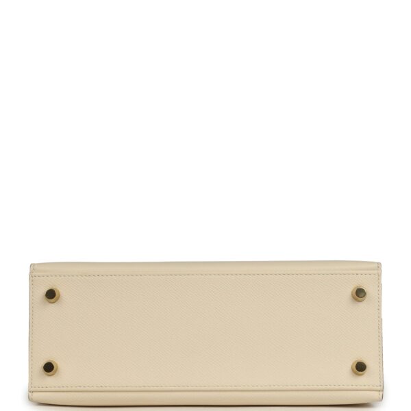 H-K-260630-8-06 Hermès Kelly Sellier 25 Nata Epsom Gold Hardware