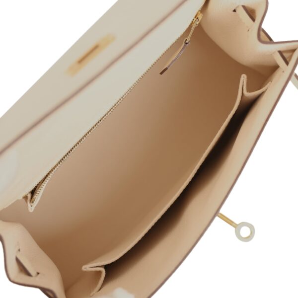 H-K-260630-8-09 Hermès Kelly Sellier 25 Nata Epsom Gold Hardware