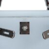 Hermes Kelly Sellier 28 Bag Blue Brume Epsom Leather with Palladium Hardware