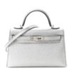 97a4d813ea79d888a461948f947ba118 Metallic Chevre Chamkilight Mini Kelly Sellier 20 Argent