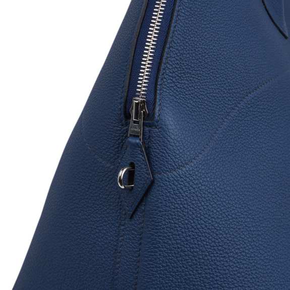 Hermes Bolide 45 Bag Blue de Prusse Togo Leather with Palladium Hardware