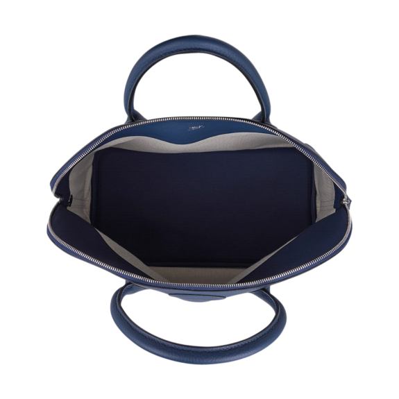 Hermes Bolide 45 Bag Blue de Prusse Togo Leather with Palladium Hardware