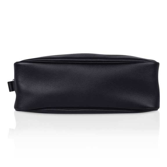 Hermès Hebdo Reporter Messenger Bag Black Evergrain Leather with Palladium Hardware