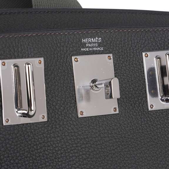 Hermès Hac a Dos PM Backpack Vert de Gris Togo Leather with Palladium Hardware