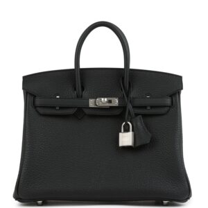 H-B-250721-3-01 Hermès Birkin 25 Black Togo Brushed Palladium Hardware
