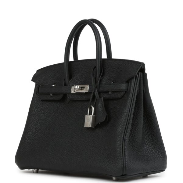 H-B-250721-3-05 Hermès Birkin 25 Black Togo Brushed Palladium Hardware