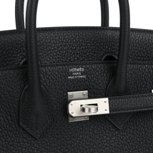H-B-250721-3-08 Hermès Birkin 25 Black Togo Brushed Palladium Hardware