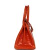 Hermès Birkin 30 Orange Shiny Porosus Crocodile Palladium Hardware
