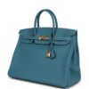 Hermès Birkin 40 Blue Jean Togo Gold Hardware
