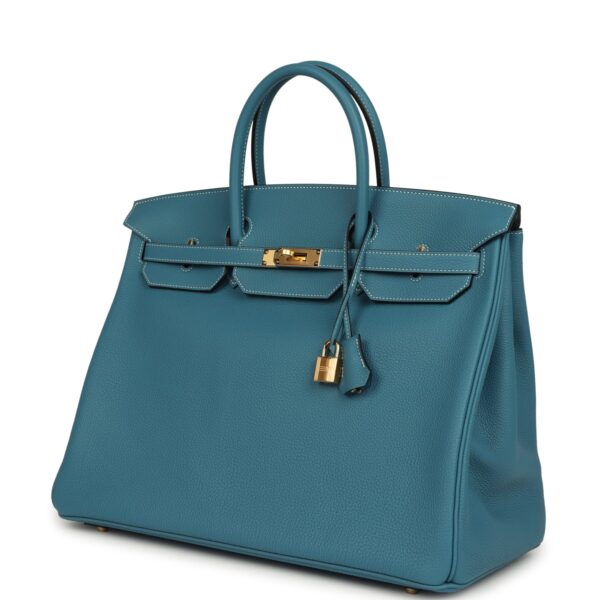 Hermès Birkin 40 Blue Jean Togo Gold Hardware