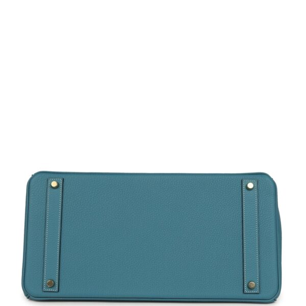 Hermès Birkin 40 Blue Jean Togo Gold Hardware