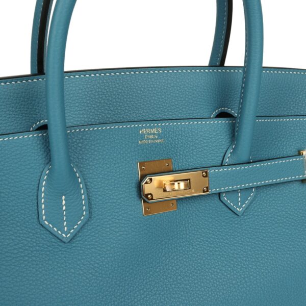 Hermès Birkin 40 Blue Jean Togo Gold Hardware