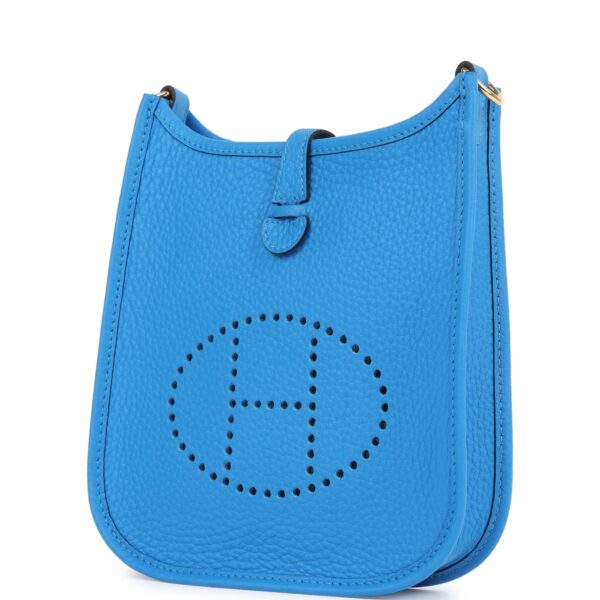 Hermès Evelyne TPM New Bleu Hydra Clemence Gold Hardware