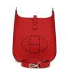 H-E-250731-3-01 Hermès Evelyne Sellier TPM Rouge Radieux Epsom Palladium Hardware