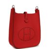 H-E-250731-3-02 Hermès Evelyne Sellier TPM Rouge Radieux Epsom Palladium Hardware