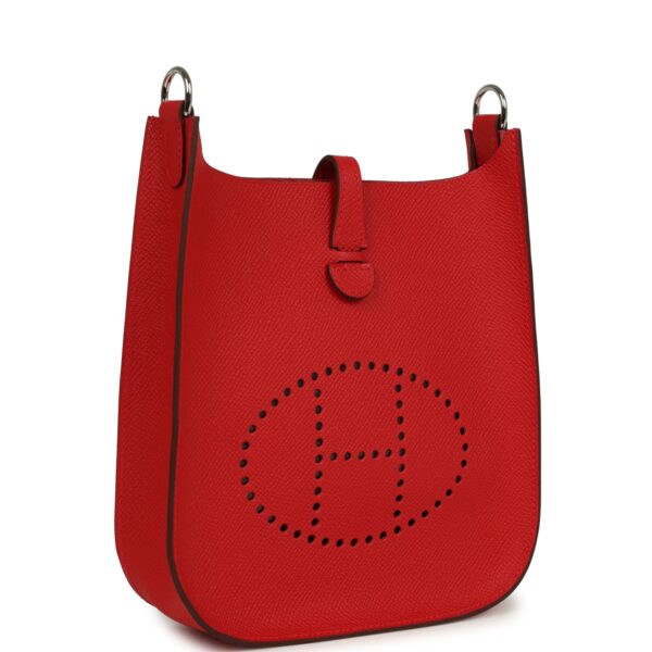 H-E-250731-3-02 Hermès Evelyne Sellier TPM Rouge Radieux Epsom Palladium Hardware