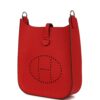 H-E-250731-3-03 Hermès Evelyne Sellier TPM Rouge Radieux Epsom Palladium Hardware