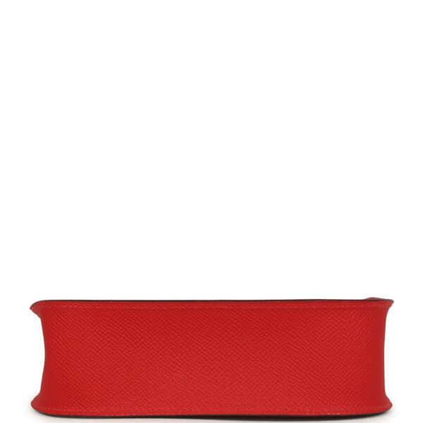 H-E-250731-3-06 Hermès Evelyne Sellier TPM Rouge Radieux Epsom Palladium Hardware