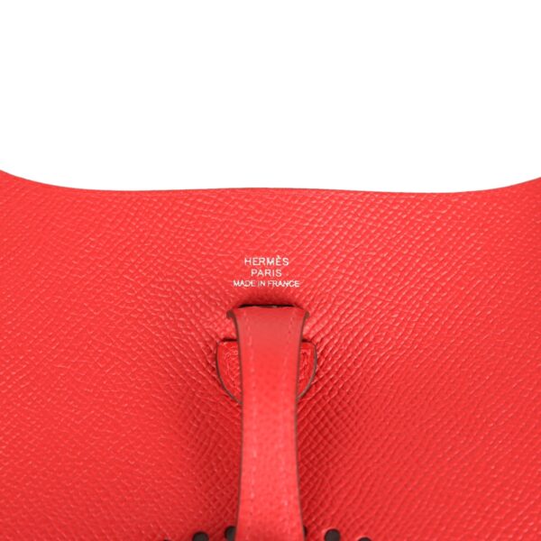 H-E-250731-3-07 Hermès Evelyne Sellier TPM Rouge Radieux Epsom Palladium Hardware