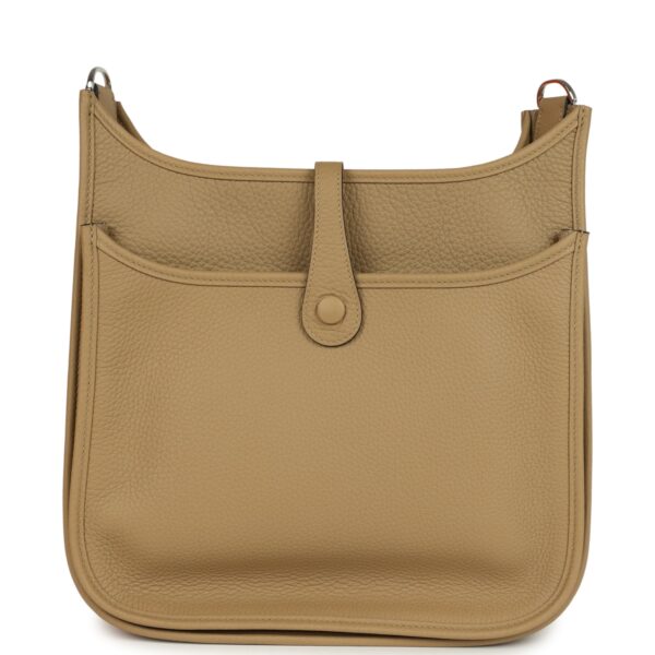 H-E-250910-2-05 Hermes Evelyne III PM Poussiere Clemence Palladium Hardware