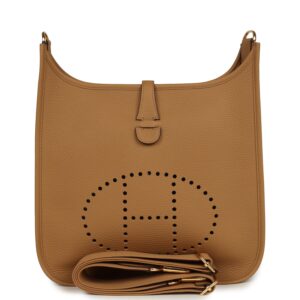 H-E-251208-1-01 Hermès Evelyne III PM Biscuit Clemence Gold Hardware