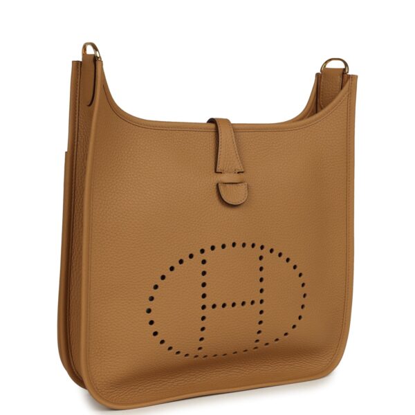 Hermès Evelyne III PM Biscuit Clemence Gold Hardware