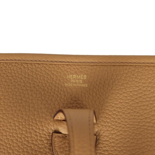 Hermès Evelyne III PM Biscuit Clemence Gold Hardware