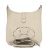 H-E-260217-1-01 Hermès Evelyne III PM Craie Clemence Palladium Hardware