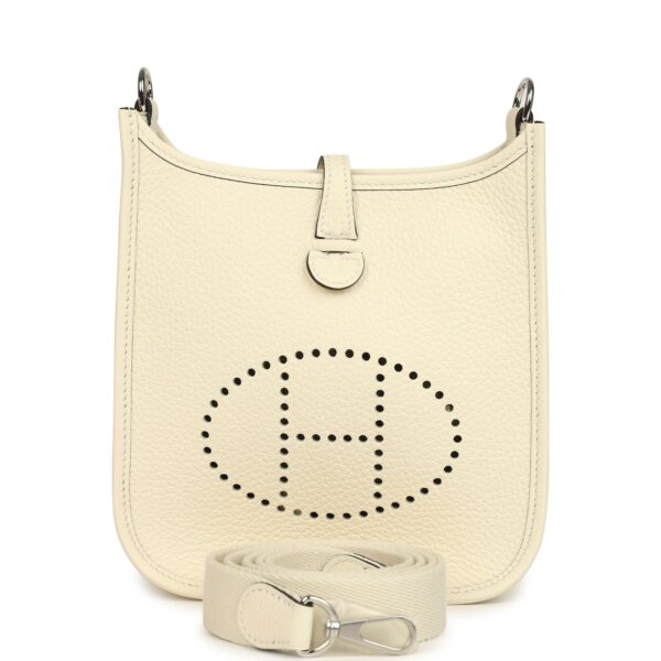 Hermès Evelyne TPM Cream Clemence Palladium Hardware