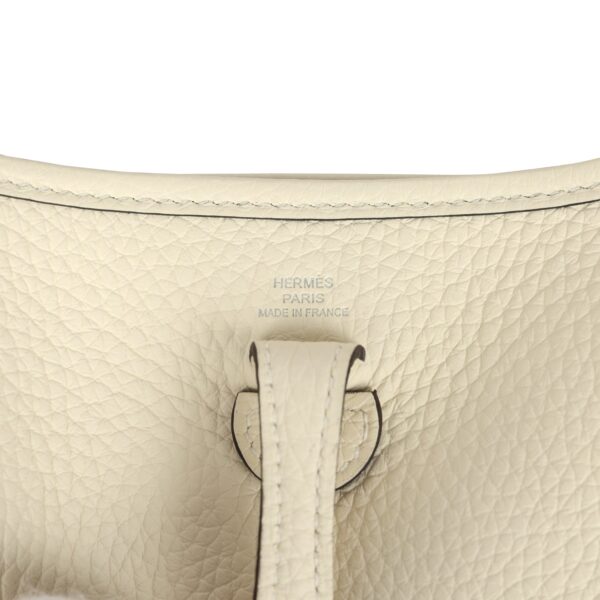 Hermès Evelyne TPM Cream Clemence Palladium Hardware