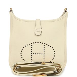 H-E-260403-1-CV-01 Hermès Evelyne 23 Cream Clemence Gold Hardware