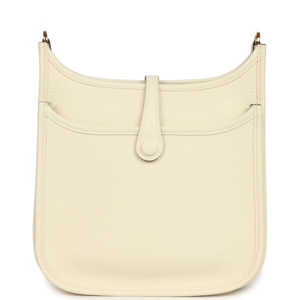 Hermès Evelyne 23 Cream Clemence Gold Hardware
