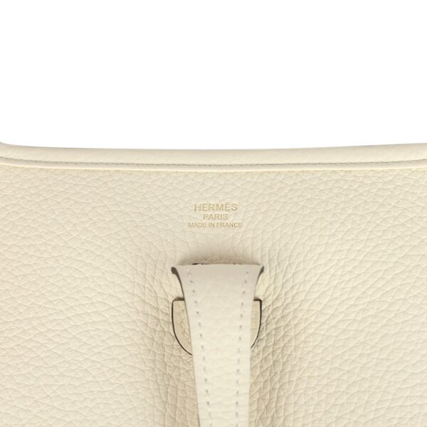 Hermès Evelyne 23 Cream Clemence Gold Hardware