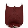 H-E-260417-2-01 Hermès Evelyne TPM Rouge H Clemence Palladium Hardware