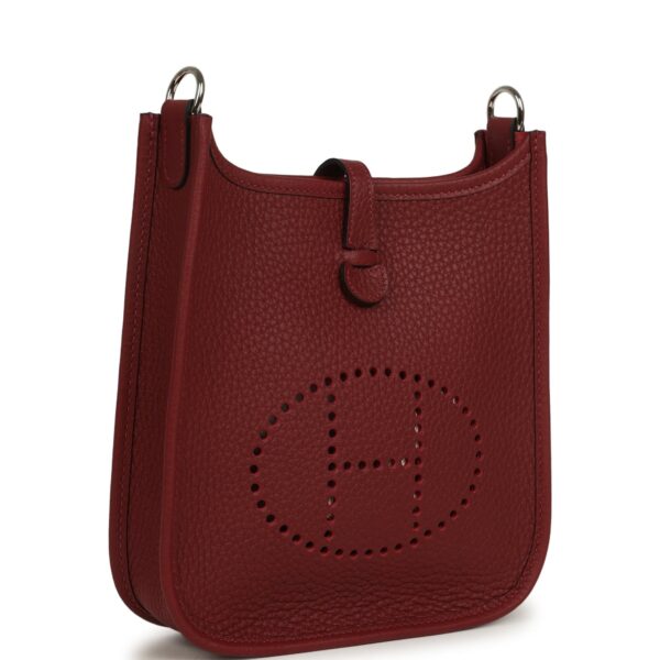 H-E-260417-2-02 Hermès Evelyne TPM Rouge H Clemence Palladium Hardware