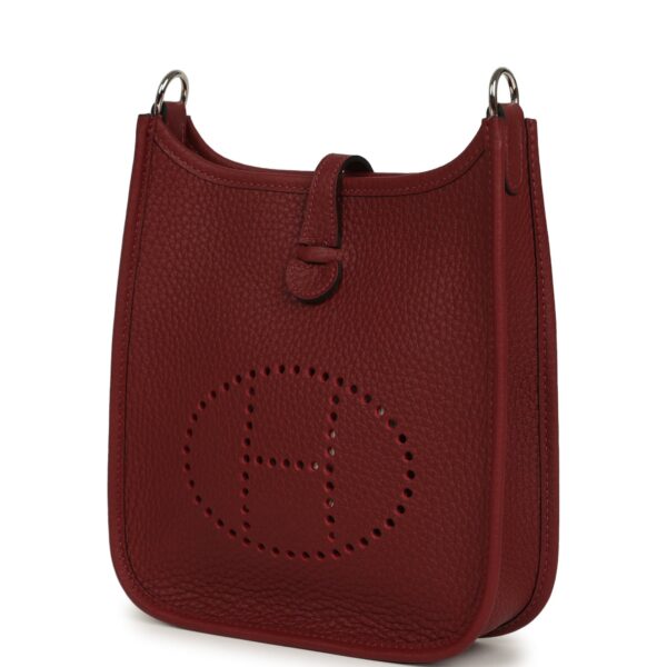 H-E-260417-2-03 Hermès Evelyne TPM Rouge H Clemence Palladium Hardware