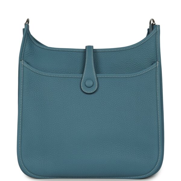 H-E-260512-2-05 Hermès Evelyne III PM Blue Jean Clemence Palladium Hardware