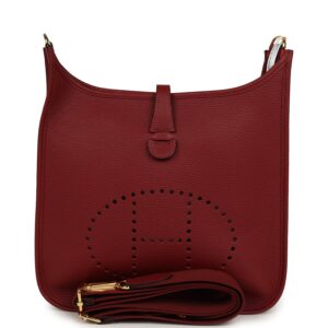 H-E-260601-3-01 Hermès Evelyne III PM Rouge H Clemence Gold Hardware