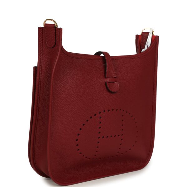 H-E-260601-3-02 Hermès Evelyne III PM Rouge H Clemence Gold Hardware