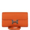 H-FBSLG-251106-6-01 Hermès Constance Wallet Togo Orange Epsom Palladium Hardware